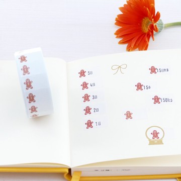 標價機貼紙 薑餅人 (無打孔)