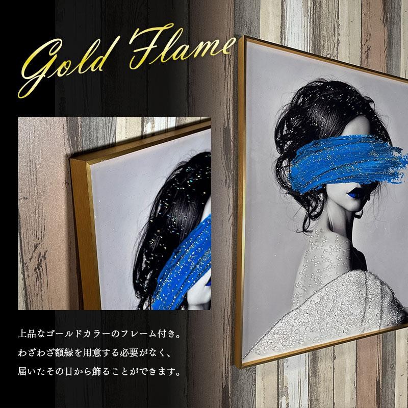 ゴールド額縁 女性の絵画 絵画 カシニョール「ユリ」 壁掛け 額入り