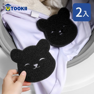 UTOOKII - 造型毛絮吸附洗衣海綿-2入-小熊款