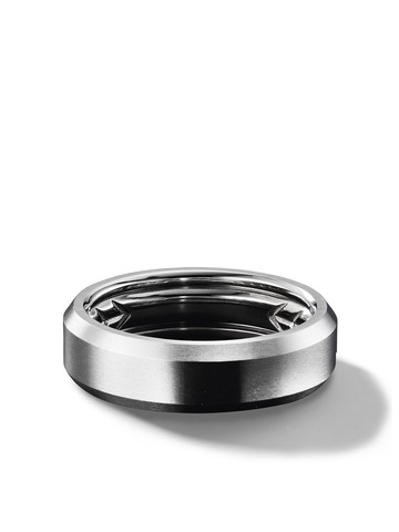 David Yurman - Beveled band ring - men - Titanium - 10 - Silver