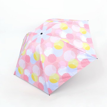 【rento】日式超輕黑膠蝴蝶傘 晴雨傘 - 夏日煙火(粉)