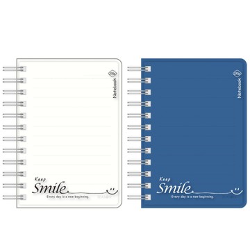 四季SEASON PP雙圈筆記本 100K-白笑/藍笑