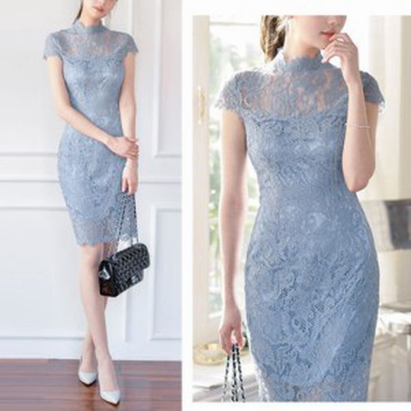 ハイネック レース ワンピース 結婚式 お呼ばれ パーティー 通販 Lineポイント最大1 0 Get Lineショッピング