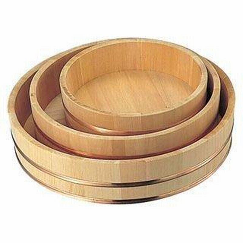 山一 すし飯台 33cm 4合 すし桶 飯台 飯切 半切 木曽さわら 銅 【飯台