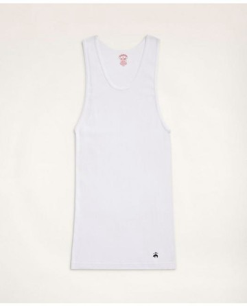 Brooks Brothers Men's Supima Cotton Athletic Undershirt-3 Pack | White | Size Medium