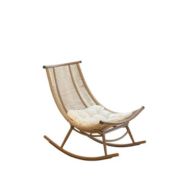 陽臺搖椅躺椅休閑椅子懶人搖搖椅戶外藤椅成人老人午休[010209DD]