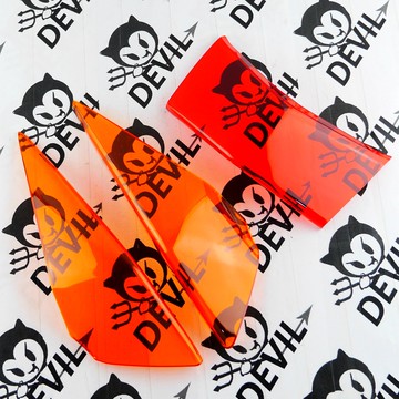 EPIC 前方向燈 貼片式 煞車燈殼 尾燈殼 後燈殼 + 後方向燈殼 套裝組 三代勁戰 勁戰三代 三代戰 橘紅