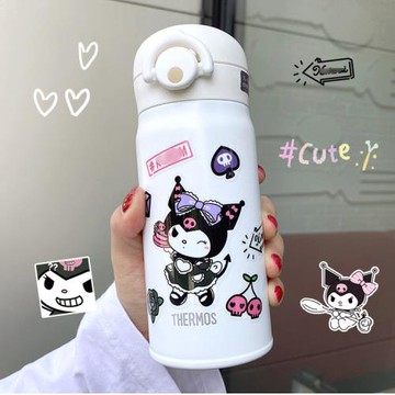防水庫洛米水杯貼紙保溫杯裝飾透明無痕PVC手賬行李箱頭盔可愛萌
