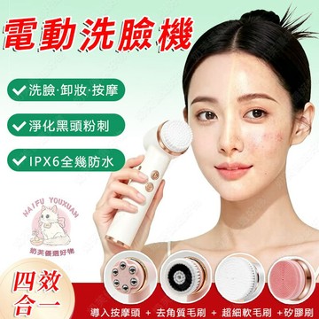 隔日到貨🔥淨膚電動洗臉機 深層清潔毛孔 去黑頭 卸妝按摩 去角質臉部 洗臉機 美容儀 淨膚儀 導入美容儀 洗臉儀 潔膚儀