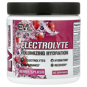 EVLution Nutrition, 電解質補水，漿果味，4.02 盎司（114 克）