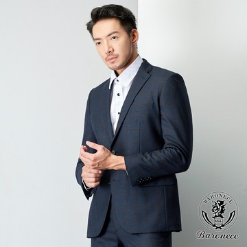 【BARONECE】優雅低調格紋西裝_深藍(619306-10)