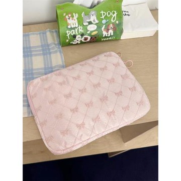 出口韓國ins蕾絲刺繡蝴蝶結ipad平板電腦包11/13/15寸筆記本收納