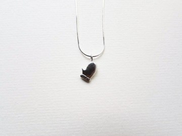 聖誕手套純銀項鍊