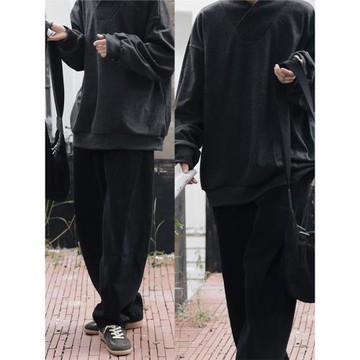 衣疫 不撞衫的V領2.0版設計感廓形長袖t恤 超柔軟仿羊絨衛衣版型