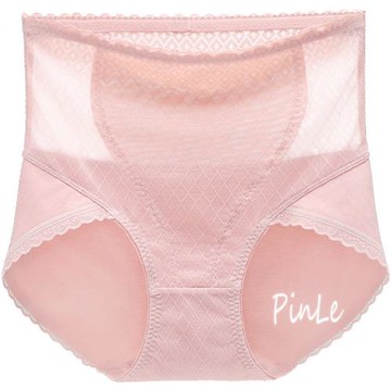 PinLe 輕柔塑形提臀鏤空蕾絲中高腰收腹三角內褲1件 (L~XXL，顏色隨機)