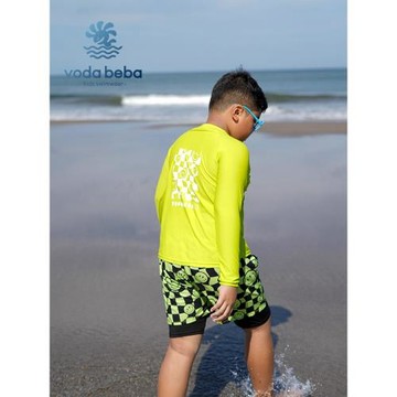 vodabeba 胖童游泳衣男童加肥加大碼防曬胖寶泳衣長袖防尷尬泳褲