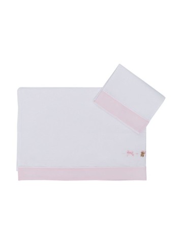 Monnalisa - Teddy Bear embroidered sheet set - kids - Cotton - CULL - White