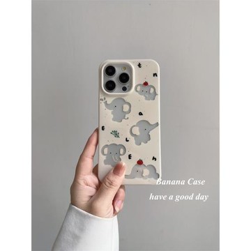 BananaCase小眾ins趣味透明卡通大象適用16promax蘋果14pro手機殼iPhone13硬殼11/12PRO亞克力全包邊15保護套
