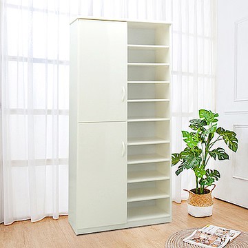 Boden-防潮防蛀 防水塑鋼2.8尺二門右開放高鞋櫃(五色可選)-84x34x180cm