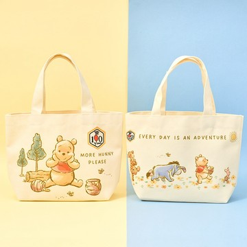 【R.FUN SHOP】維尼100周年帆布萬用手提袋 帆布 質感 手提袋 萬用包 手提包 小熊維尼 CA1000