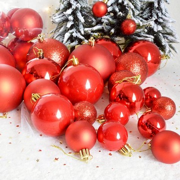 正紅色！定制珠光紅色SwanLace閃亮啞光糖果色櫥窗圣誕樹掛飾掛球