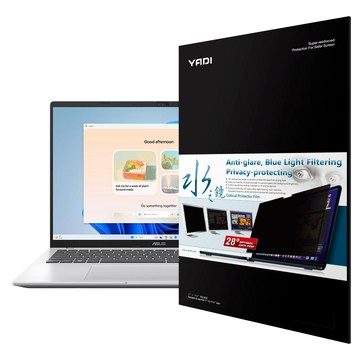 YADI 亞第 插卡隱貼 16:10 水之鏡防窺片 ASUS Vivobook 16 X1607CA專用 PF4PPB-W160  透明色  1片