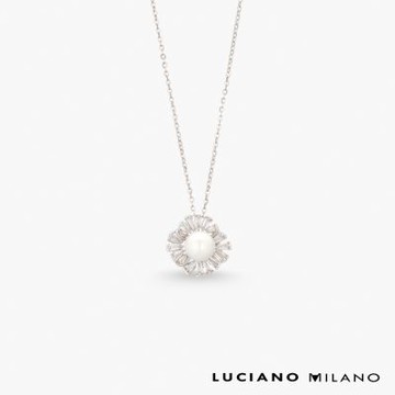 LUCIANO MILANO 靜謐光語 純銀項鍊(白K色)