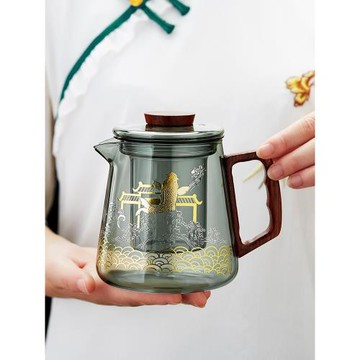 玻璃茶壺耐高溫加厚2025新款茶水分離家用高硼硅小花茶泡茶壺茶具