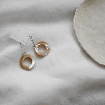 耳環  vintage elegance | 大圓貝