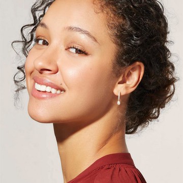 【Whomfor吳爾芙輕珠寶】水滴鋯鑽耳扣(金)