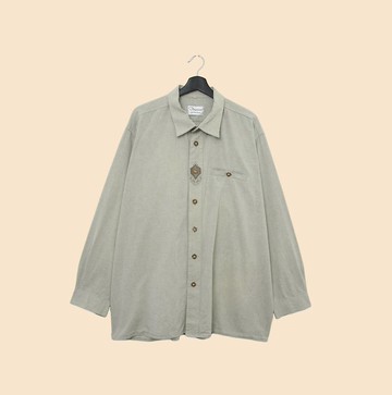 Back to Green- 巴伐利亞歐式襯衫 刺繡 圖騰點綴 vintage b-10