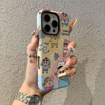 百變小新適用蘋果17promax手機殼iPhone16pro卡通菲林二合一保護套15pro女13可愛14