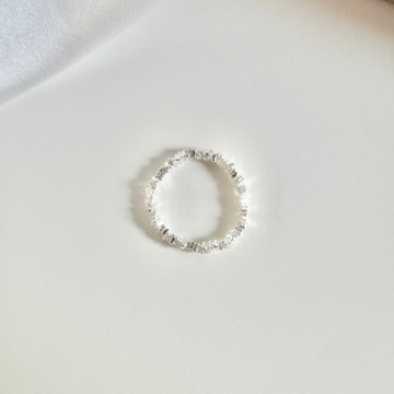 Lily Valley 質感碎石 | 純銀戒指