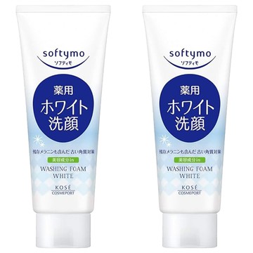 KOSE 高絲 softymo 絲芙蒂 嫩白洗顏霜 添加豆乳發酵液  150g  2條