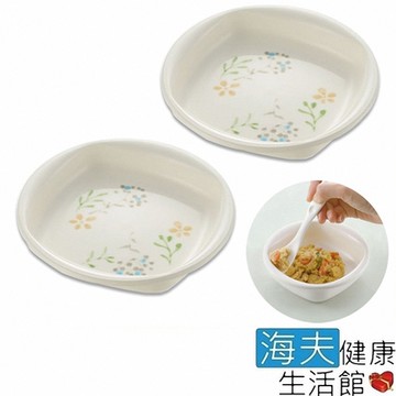 海夫健康生活館 日本 輕便耐用 陶器風格 止滑餐盤 飲食用輔具 雙包裝 HEFR-7