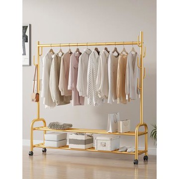 晾衣架落地折疊家用曬衣架陽臺臥室掛衣架子室內簡易單桿式衣帽架