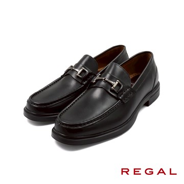 【REGAL】日本質感時尚馬銜扣樂福鞋 黑色(UC22-BL)