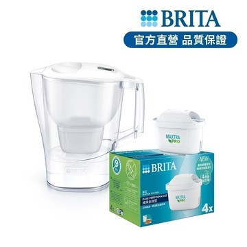 【BRITA官方】Aluna愛奴娜MXPRO濾水壺+4入MXPRO全效型濾芯(共5芯)