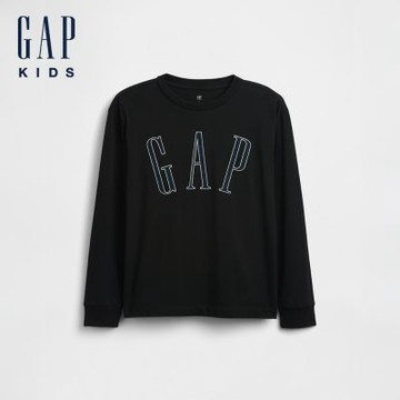 【GAP】兒童寬鬆版Gap Logo T恤-黑色/藍嶺藍/薰衣草/亮白(890744)