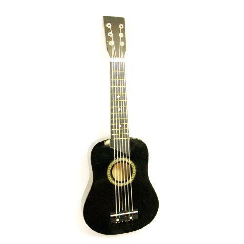 25" ACOUSTIC GUITAR BLACK Small Scale Child Kids Practice Play Toy   Bag Tuner アコースティック