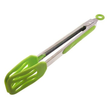 慶大 矽膠鏟夾 23cm 耐熱食品級矽膠不沾鍋鏟 料理夾  綠色  1個
