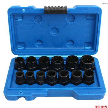 Winn 13 件螺母螺栓提取器套筒套裝損壞生鏽螺栓拆卸工具