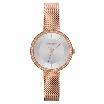 Kenneth Cole 悅美時尚晶鑽米蘭腕錶-KC50198004