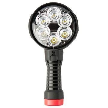 台灣 SCI LED充電式探照燈 聚光型 含掛勾背帶 2500lm IP66 FW-917S 紅色 + 黑色  1個