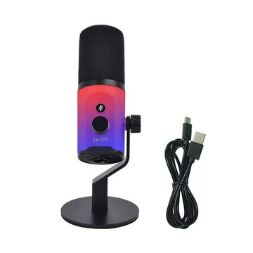 跨境RGB桌面游戲麥克風降噪錄音有聲臺式電腦直播USB唱歌動圈話筒【北歐家居生活】