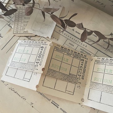 英國古董雙車票