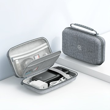 【蝦米良品】增強！大容量！USAMS多功能配件收納包 耳機收納包 行動電源 收納袋 便攜出國收納