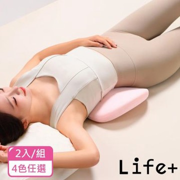 Life+ 3D雲托記憶棉脊椎護腰枕/孕婦睡眠護腰枕/腰椎專用支撐枕2入/組_4色任選