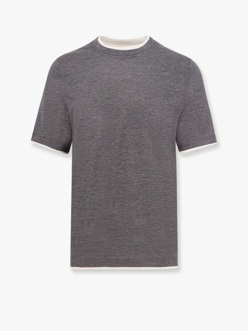 Silk and cotton t-shirt - BRUNELLO CUCINELLI - gender_Man