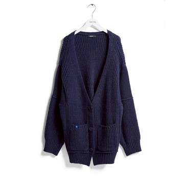 SOMETHING｜女裝｜長版開襟毛衣針織外套